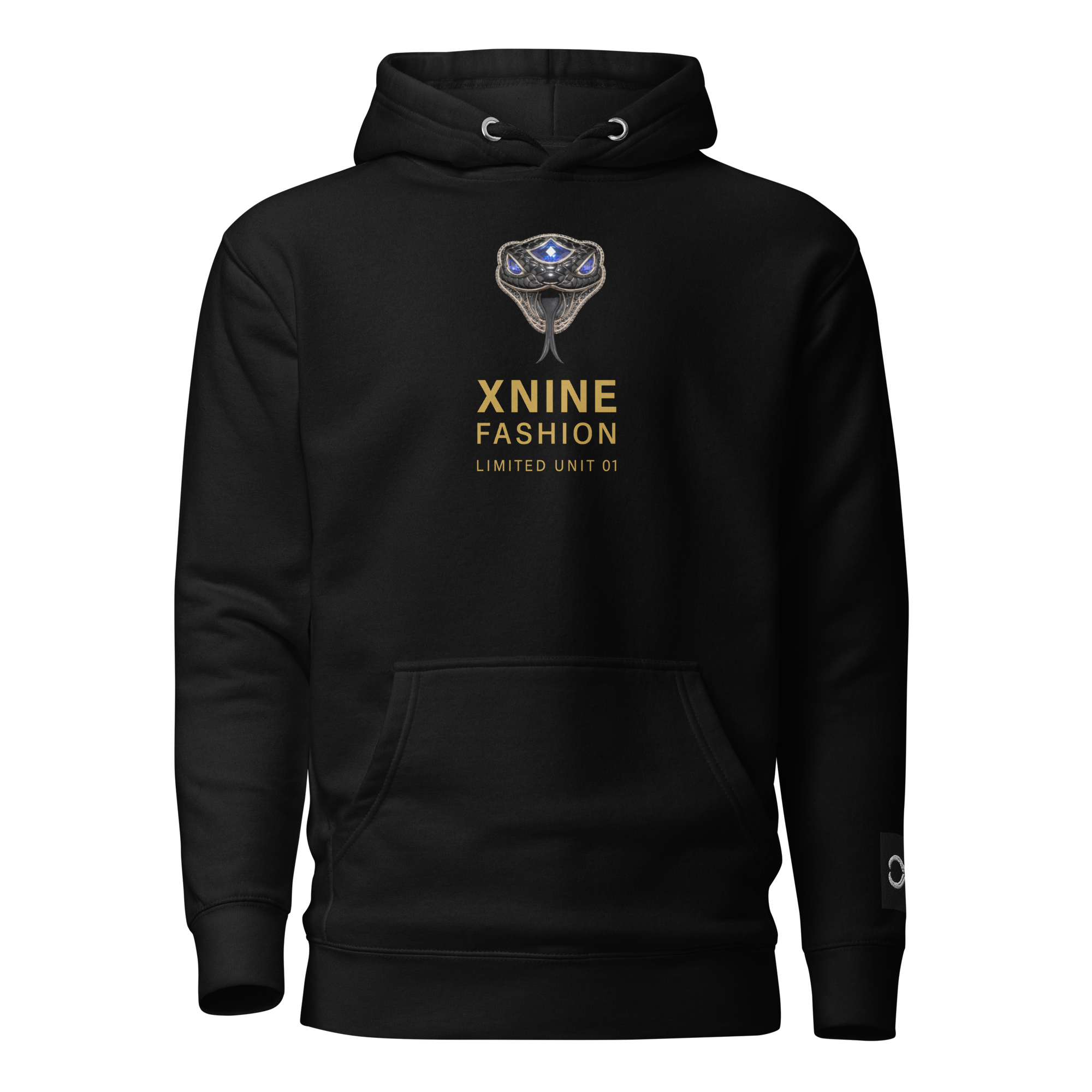 Home cotton heritage m2580 i unisex premium pullover hoodie black front 699857ad1a055