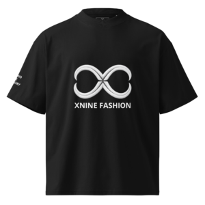 XNINE FASHION Oversized Unisex Bio-T-Shirt mit breitem Kragen